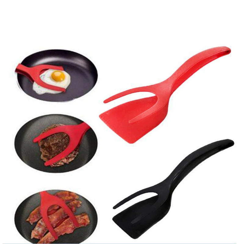 Super Espátula 2 em 1 - Multifuncional antiaderente, pegue fácil e vire os alimentos com Praticidade e Segurança!